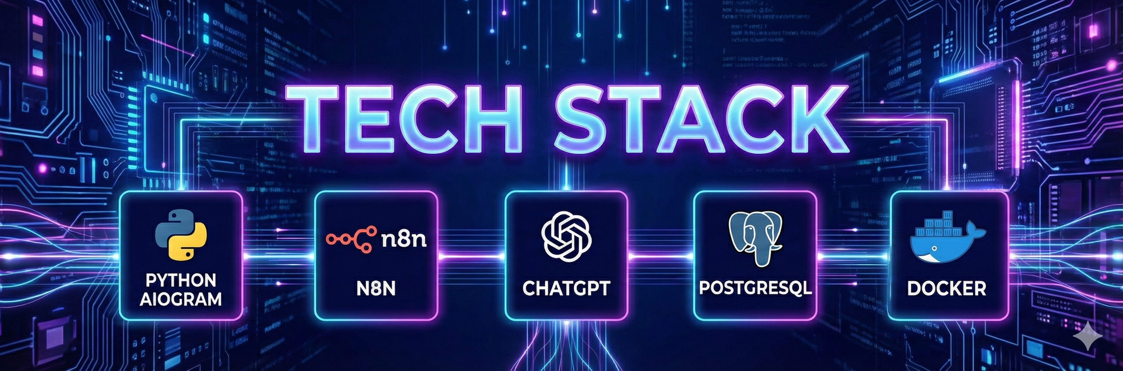 Technology Stack: Python, Aiogram, Telethon, n8n, ChatGPT, Claude, Databases